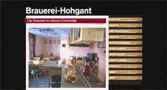 Desktop Screenshot of brauerei-hohgant.ch